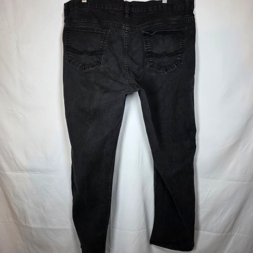 Alfani Slim Straight Stretch Jeans Mens 38x32 Black Denim RN128172 - Picture 2 of 8